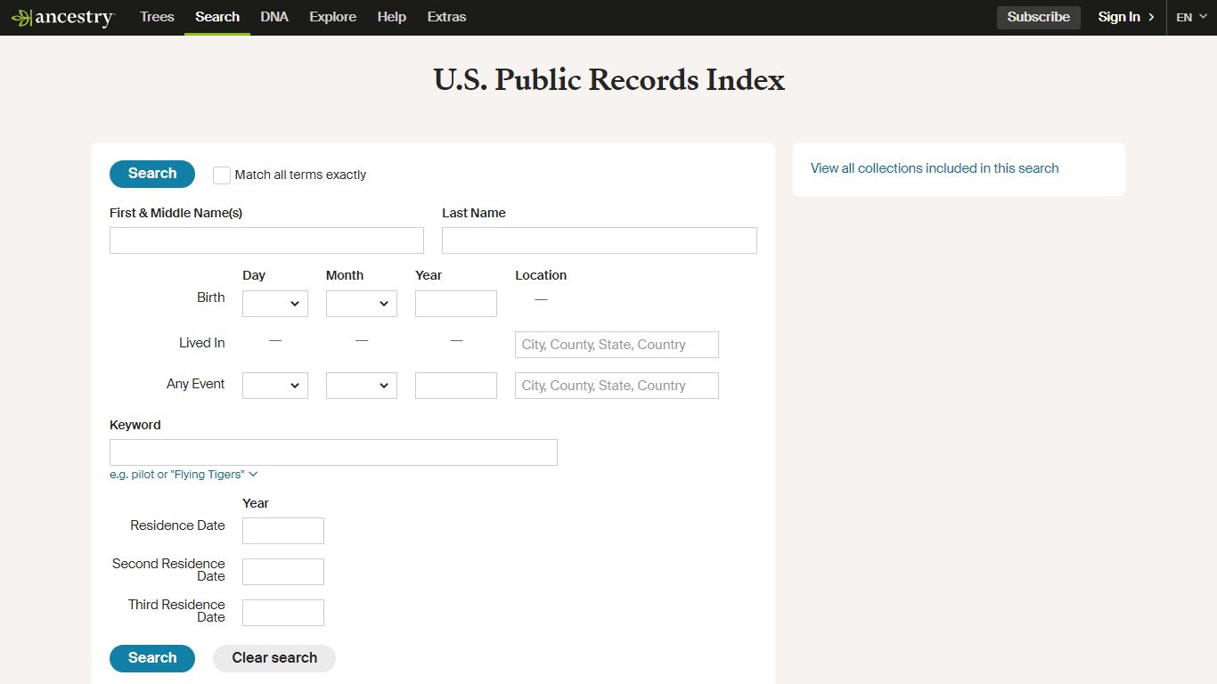 U.S. Public Records Index - Ancestry