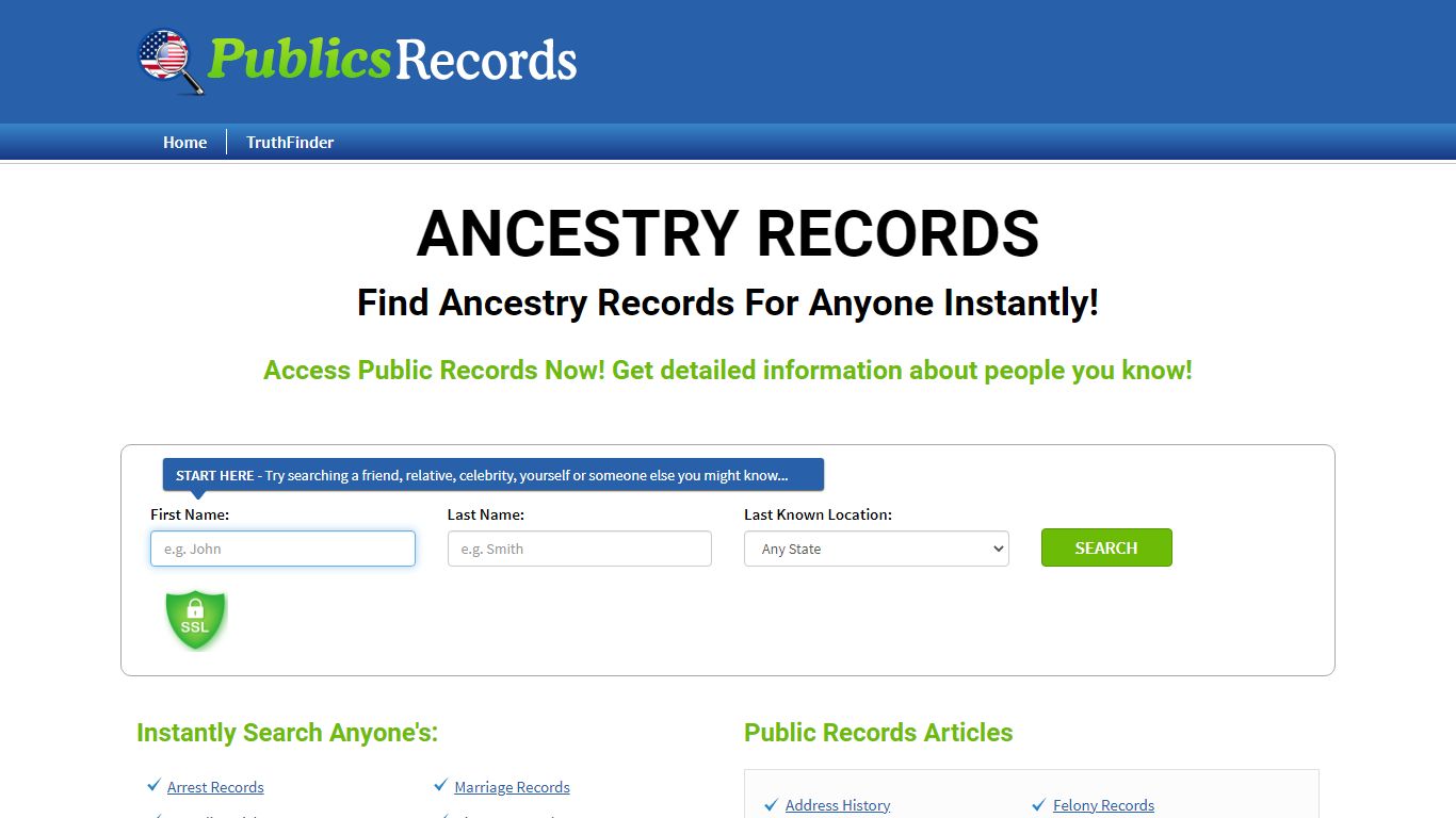 Ancestry Records - Public Records Reviews
